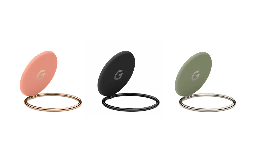 Los tres colores nuevos del Pixelsnap Ring Stand: coral con aro dorado, negro y verde oliva