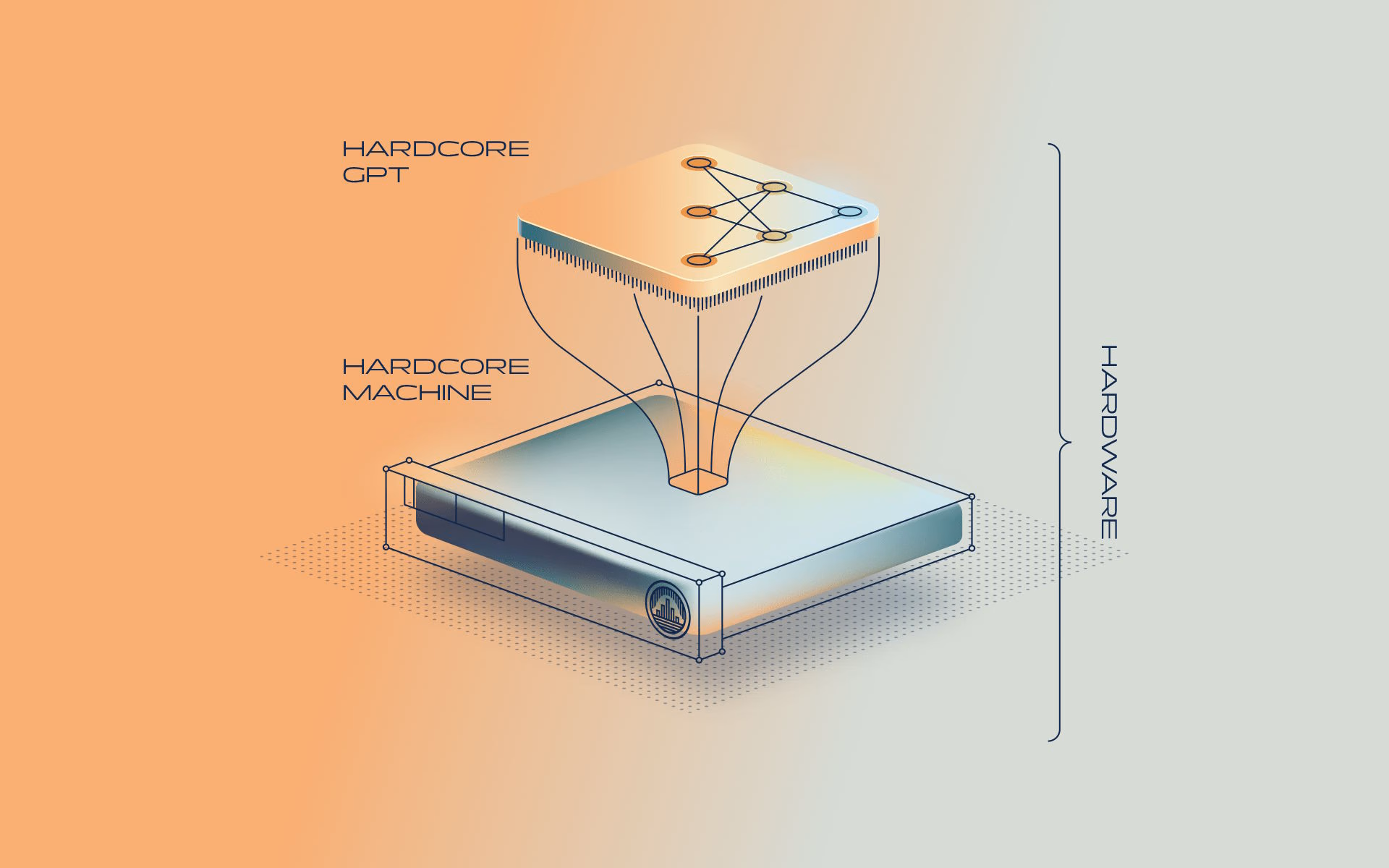 Diagrama de Taalas que muestra un modelo GPT convertido en hardware dedicado