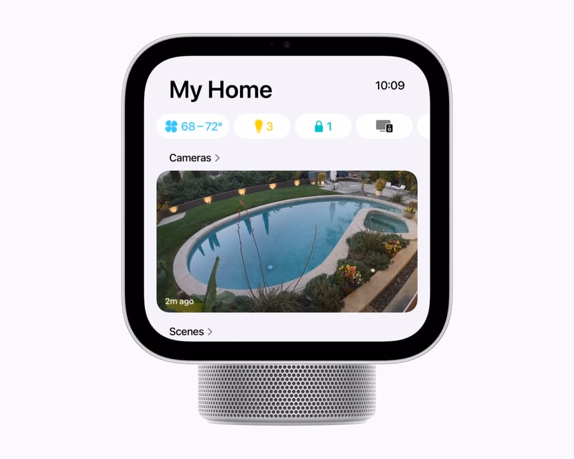 HomeView in the Home app with camera view