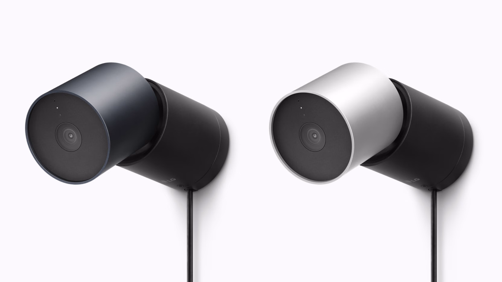 LG Outdoor Cam in Essence Graphite and Essence Silver