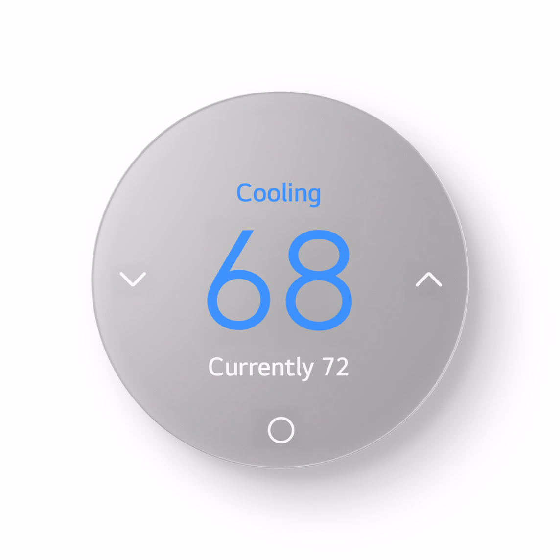 LG thermostat showing cooling at 68 degrees Fahrenheit