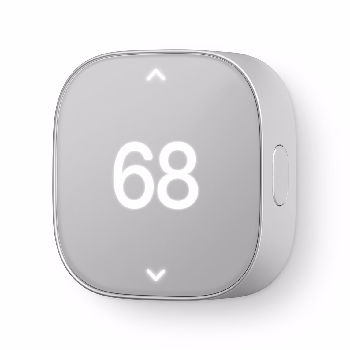 Schneider Home thermostat showing 68 degrees Fahrenheit