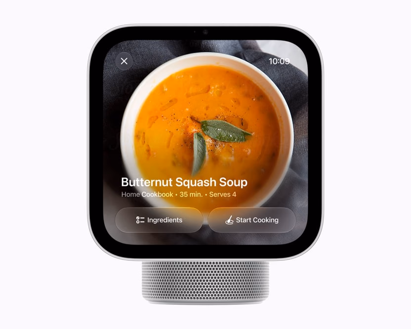 HomeView with a butternut squash soup recipe