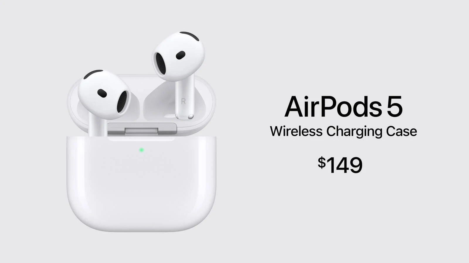 AirPods 5 con estuche de carga inalámbrica