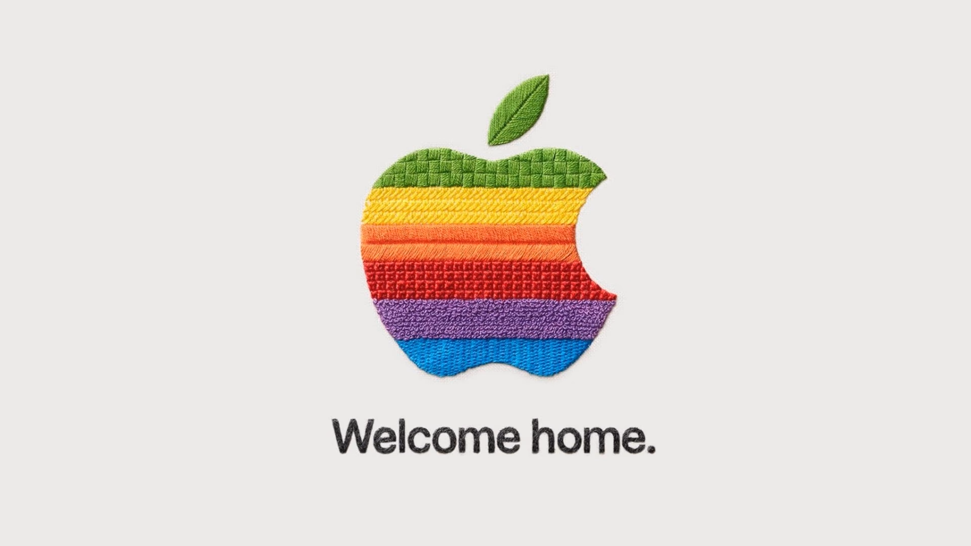 Multicolor logo for the Apple Welcome Home event