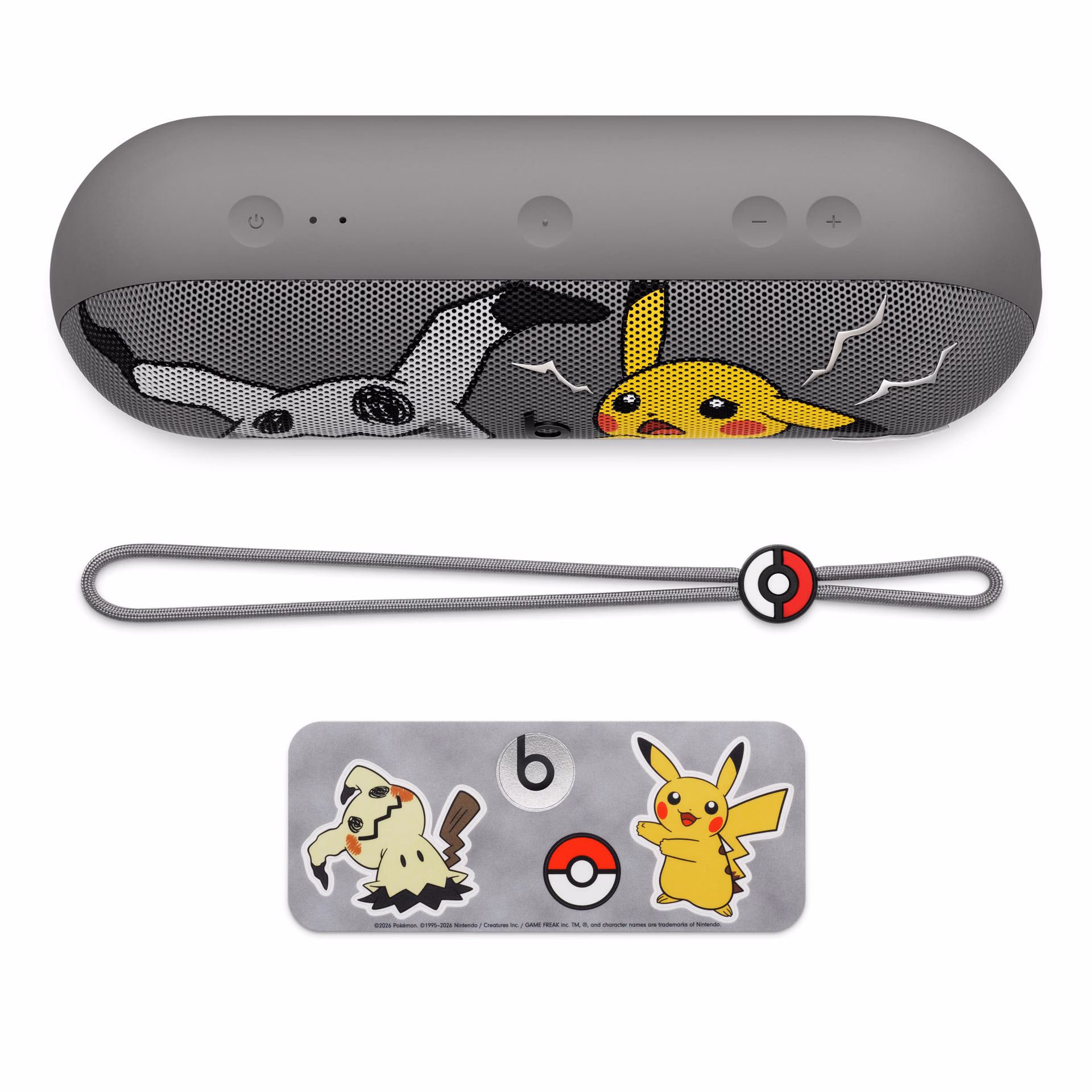 Beats Pill Pokémon with included lanyard and stickers