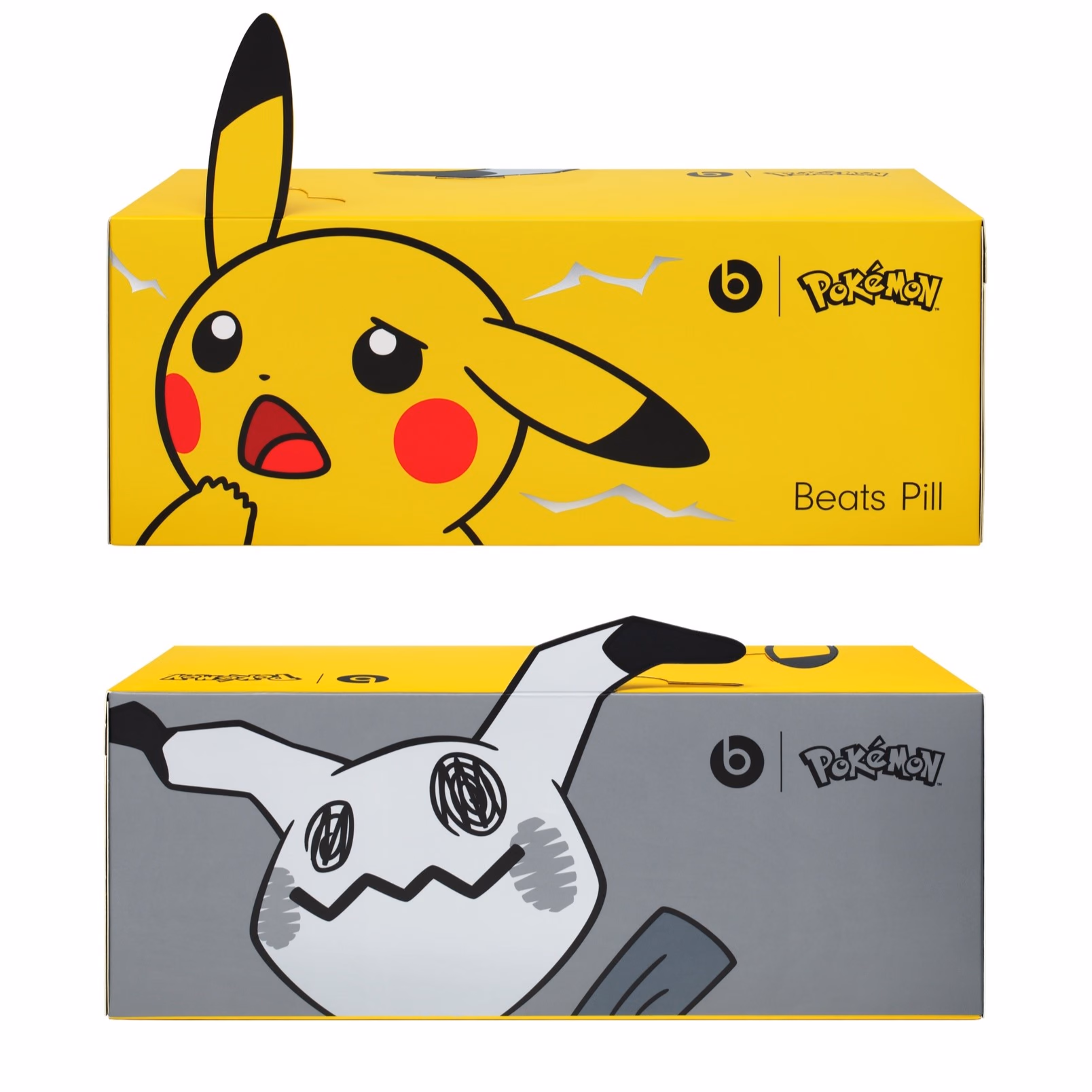 Special Beats Pill Pokémon boxes with Pikachu and Mimikyu