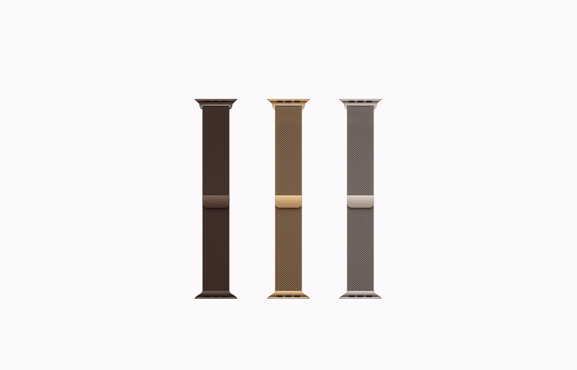 Pulsera Milanese Loop en dorado, natural y bronce oscuro