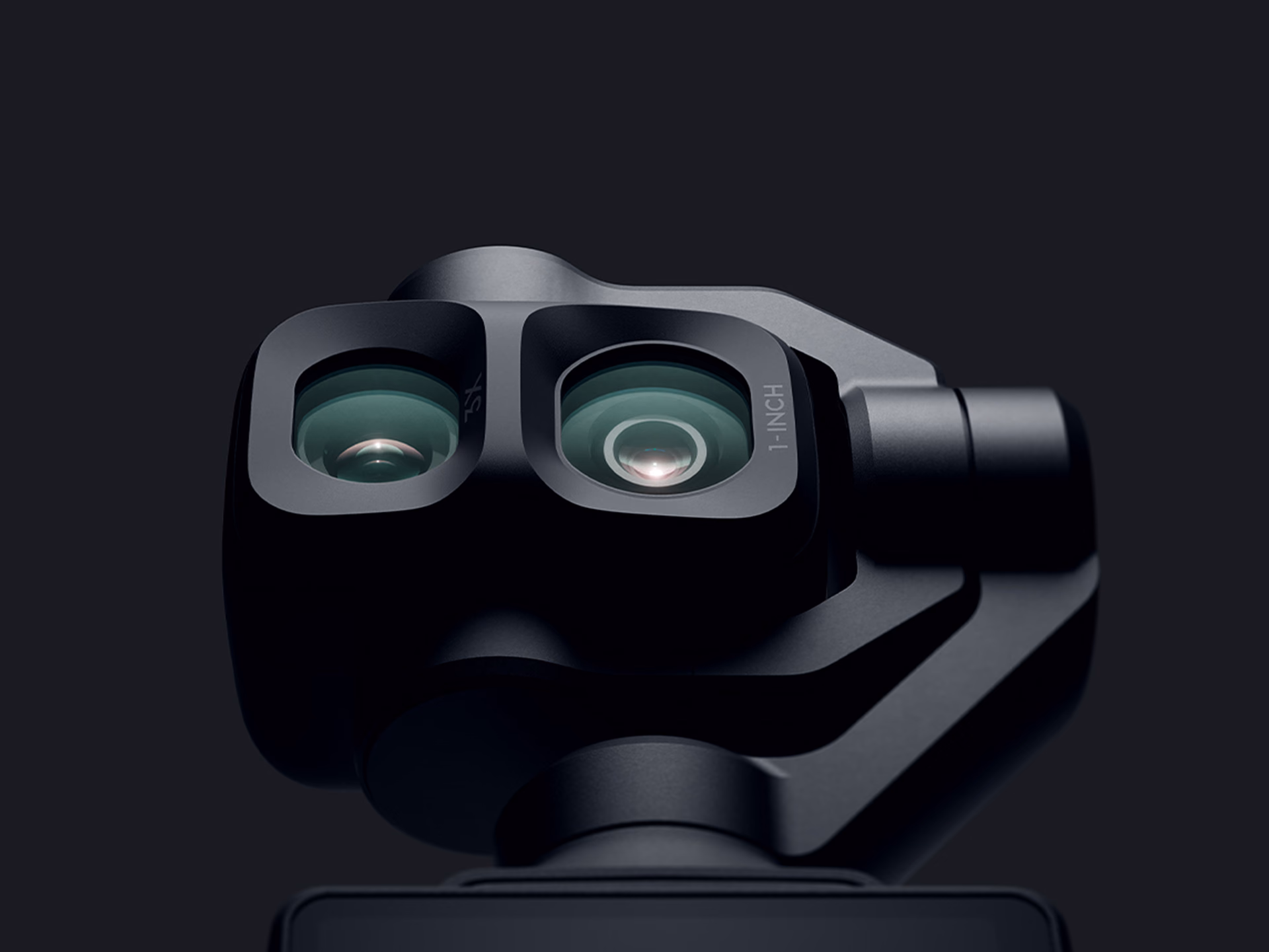 Las dos lentes del Osmo Pocket 4P en primer plano