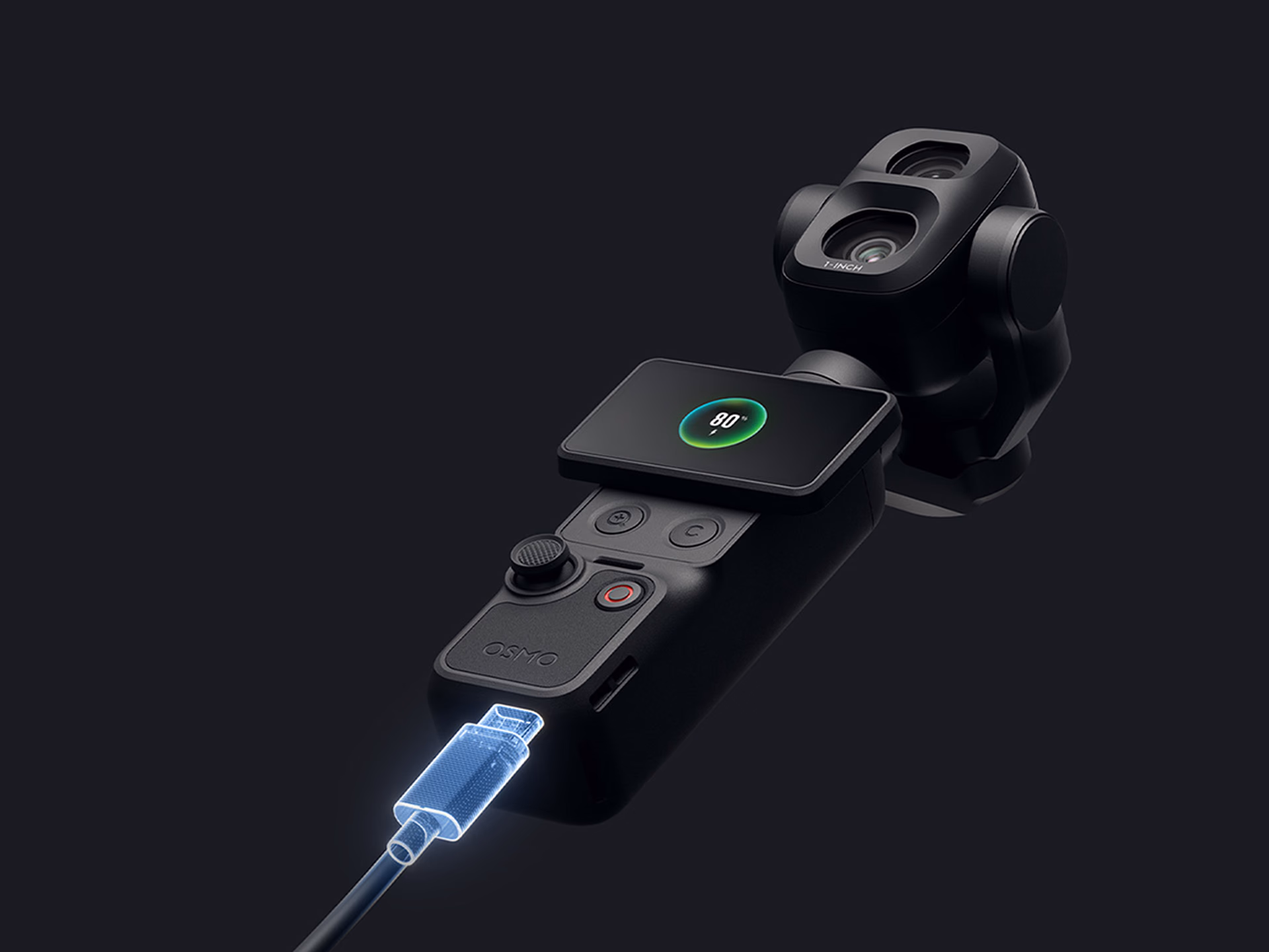Pantalla con la carga al 80 % por USB-C