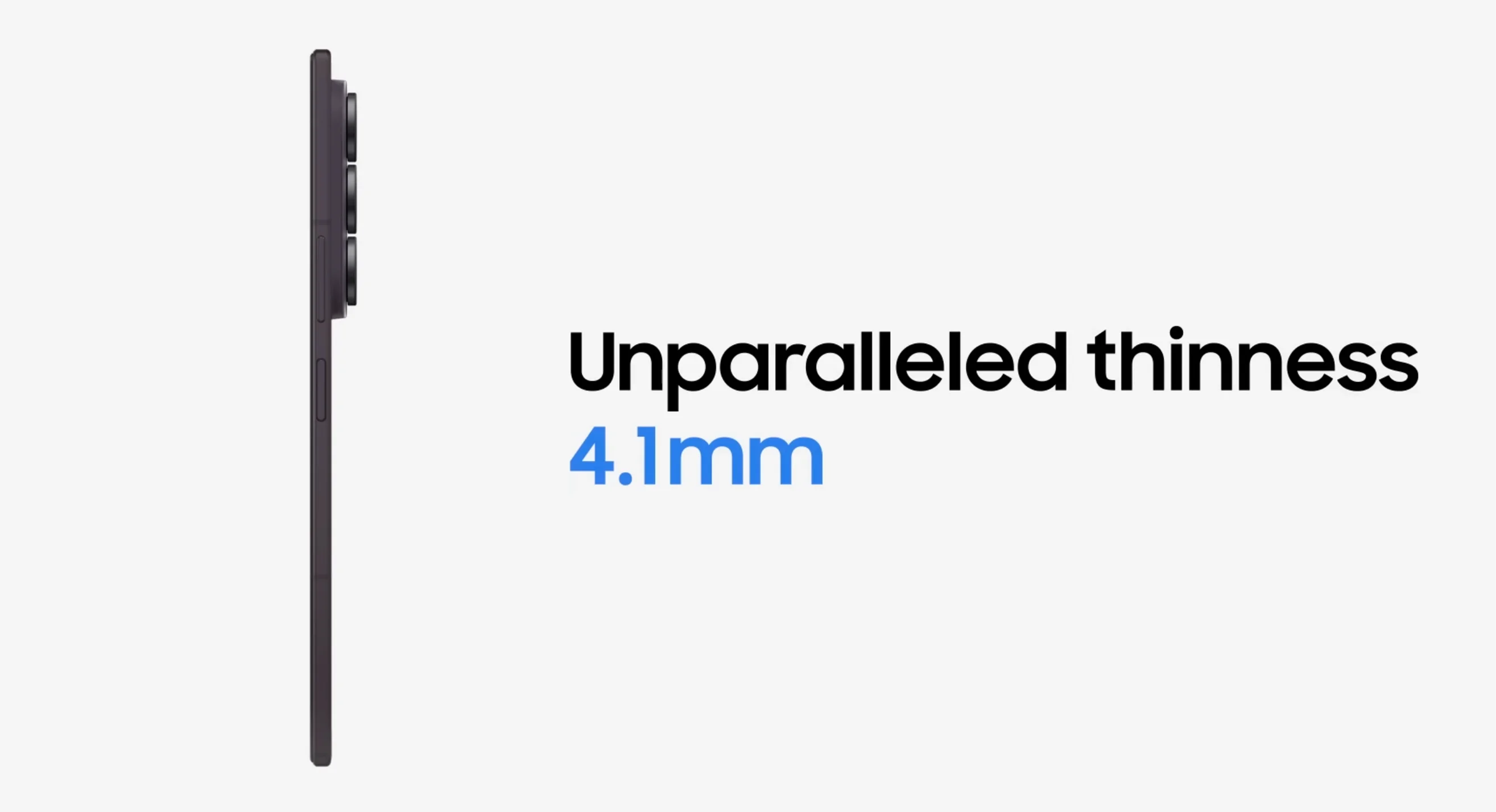 Perfil del Galaxy Z Fold 8 Ultra desplegado con la medida de 4,1 milímetros