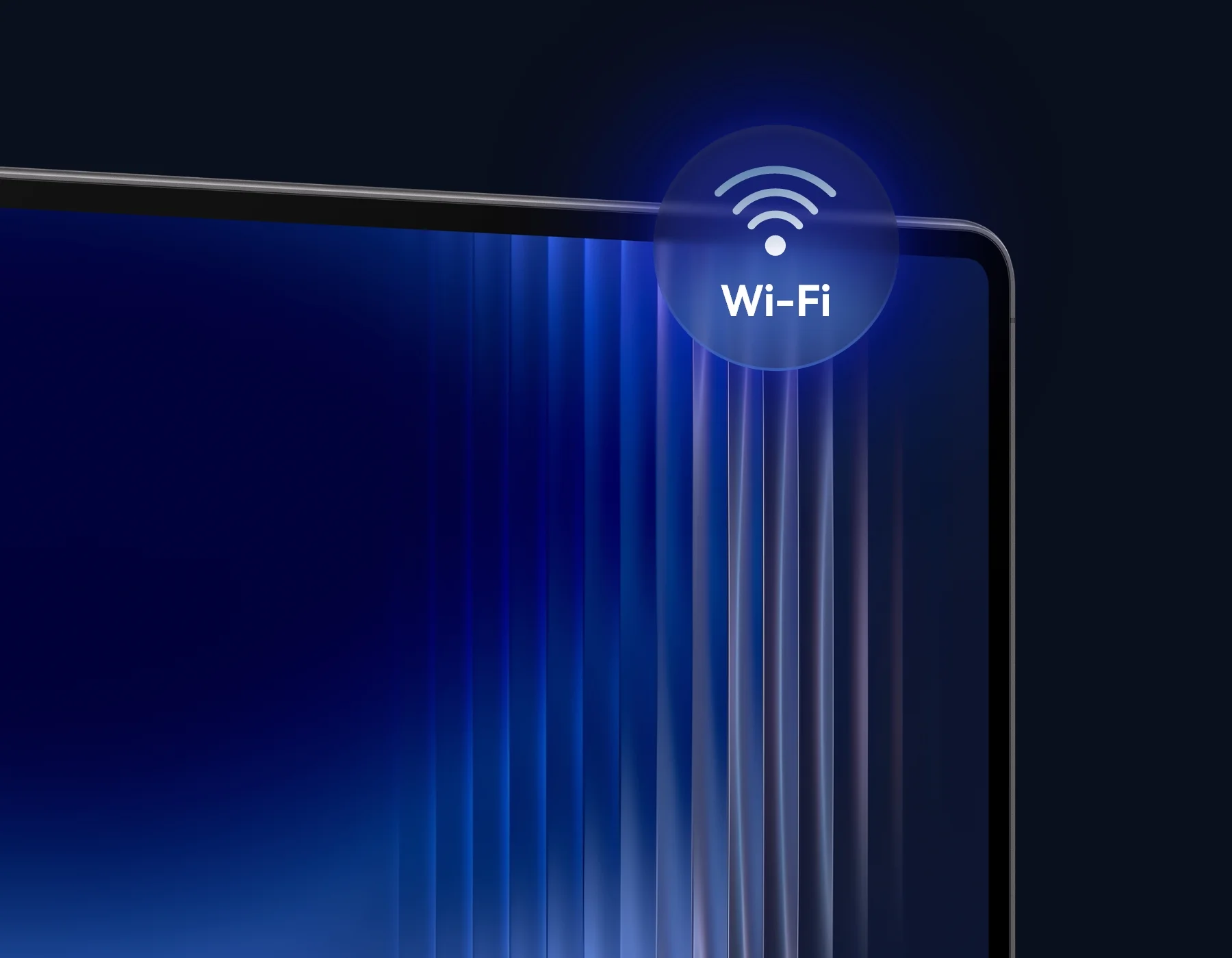Gráfico que destaca la conectividad Wi-Fi de la Huawei MatePad Pro Max, sin versión celular.