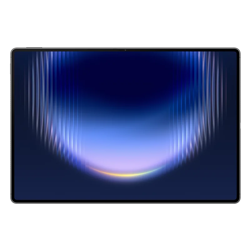 Vista frontal de la Huawei MatePad Pro Max con un fondo de pantalla oscuro y marcos muy finos.
