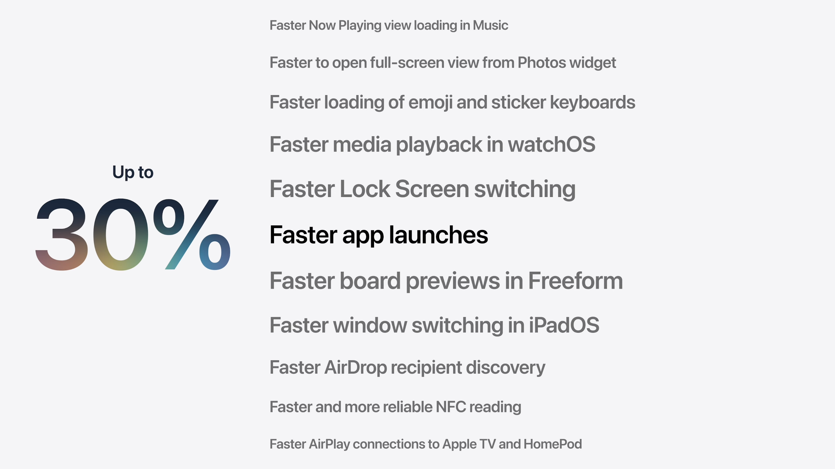 Apple muestra hasta un 30% más de velocidad al abrir apps en iOS 27