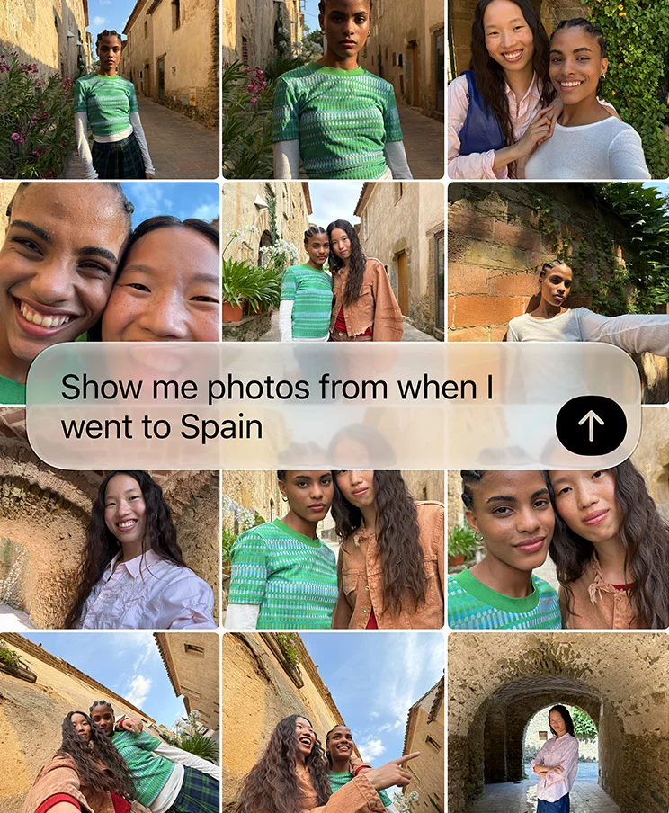 Siri AI busca fotos de un viaje a partir de una descripción en iPadOS 27