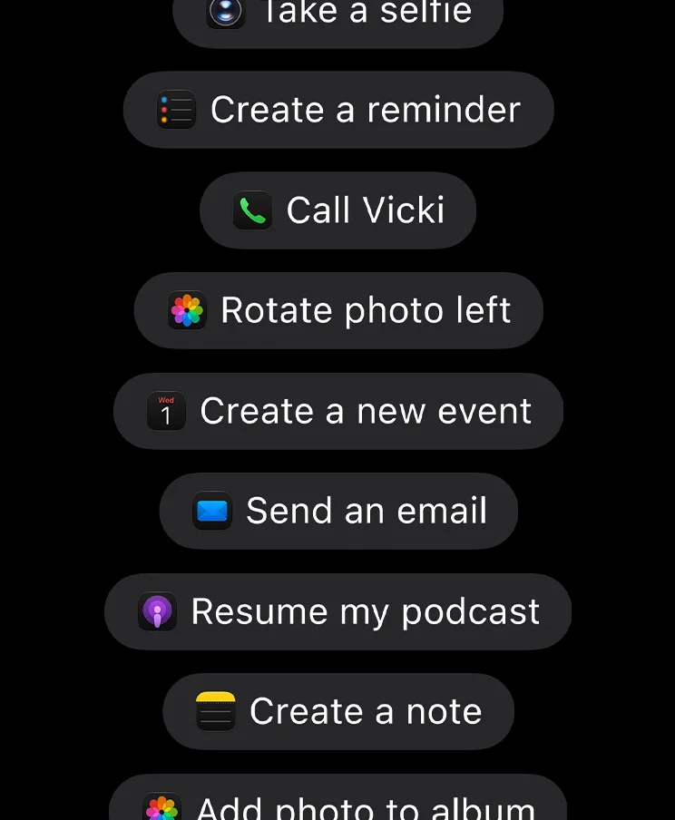 Lista de acciones que Siri AI ejecuta en las apps en iPadOS 27