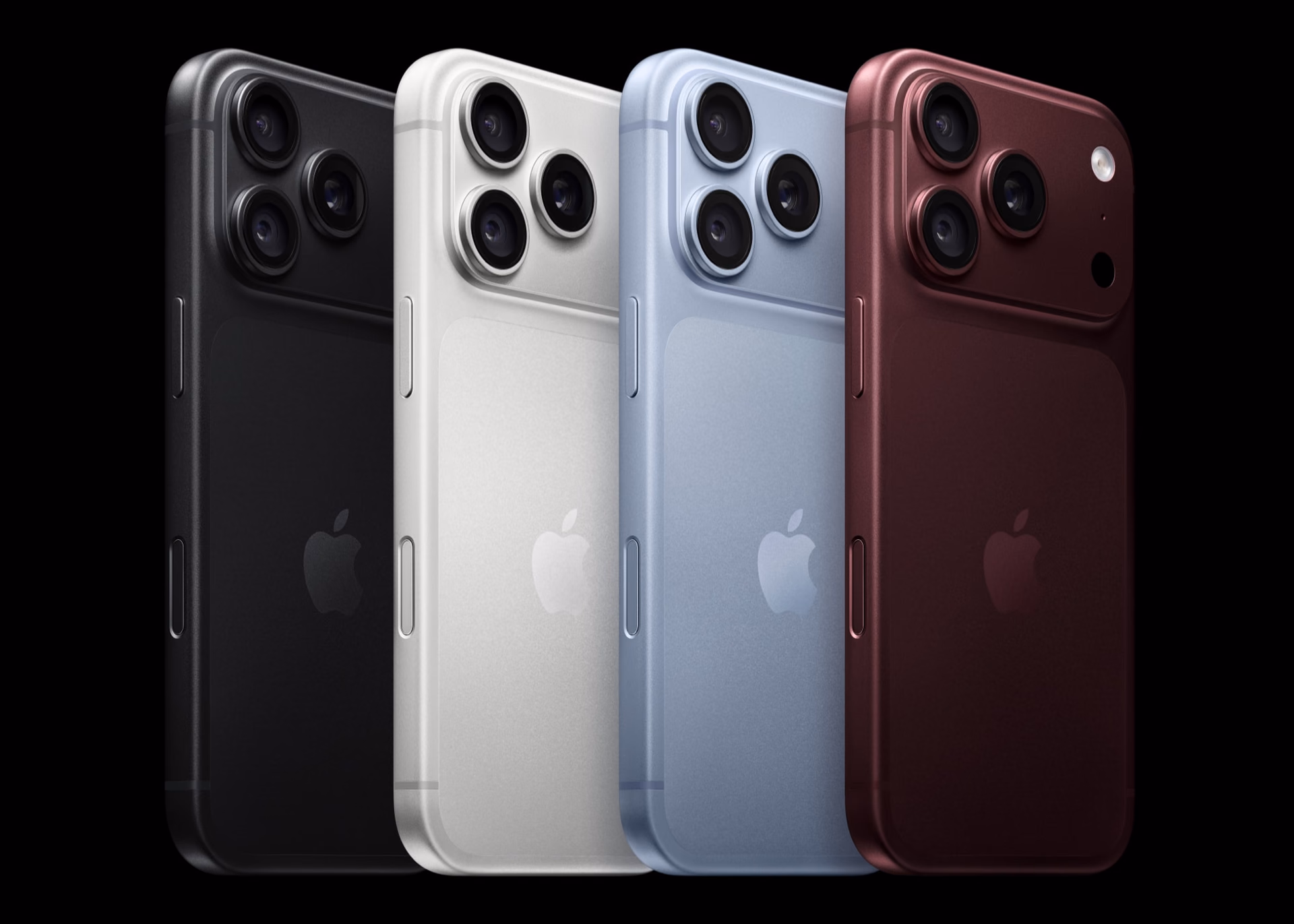 iPhone 18 Pro en Black, Silver, Glacier y Burgundy