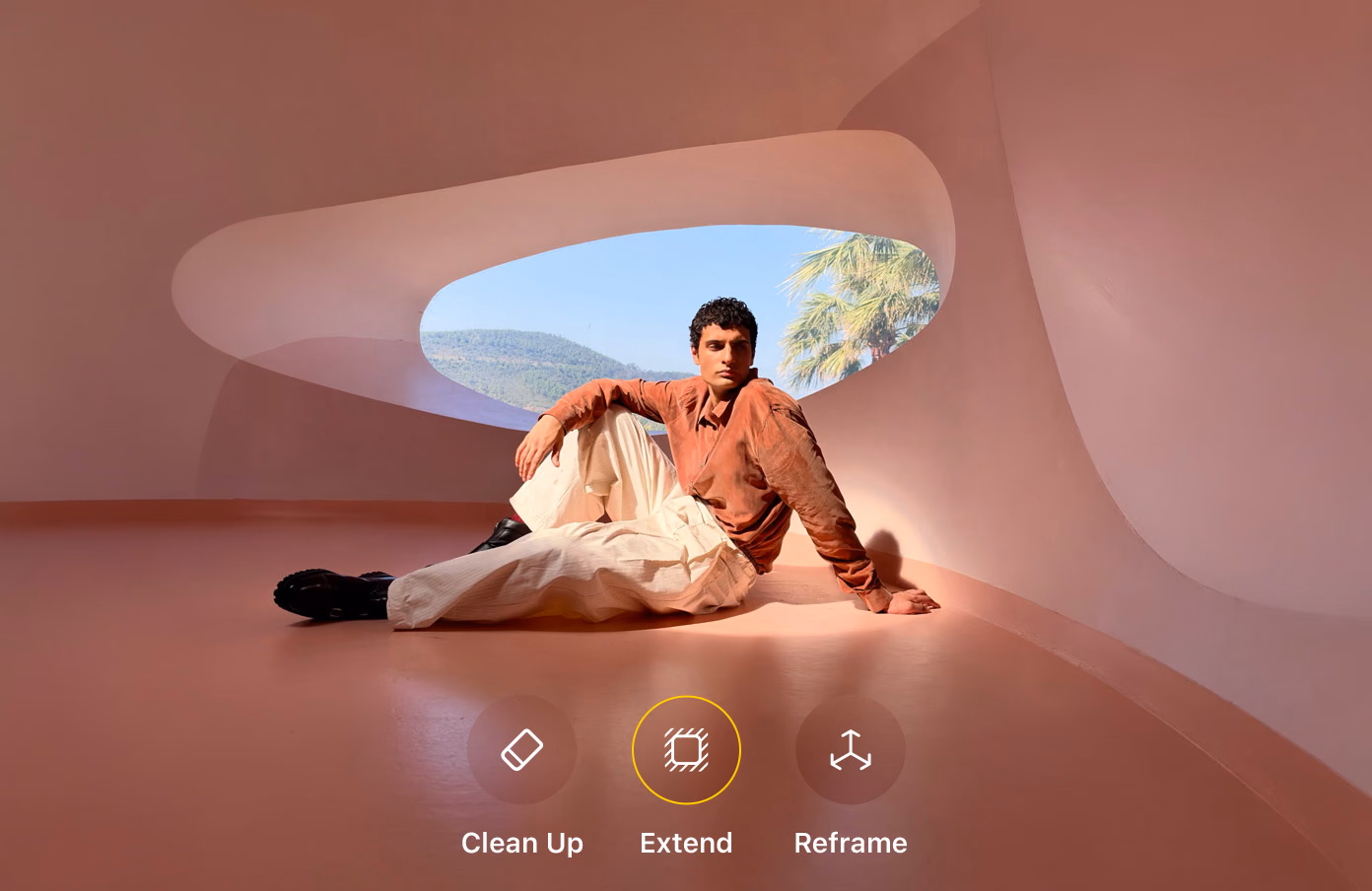 Borrador, Extender y Reencuadre en la app Fotos