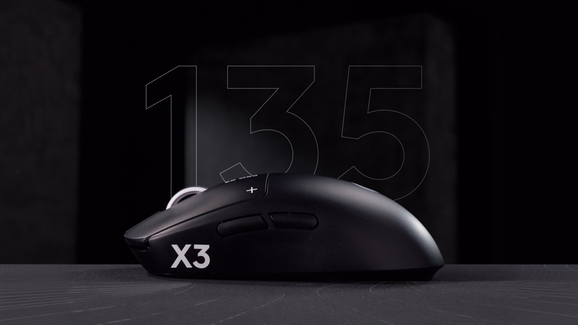 Black PRO X3 SUPERSTRIKE in profile with the number 135 in the background