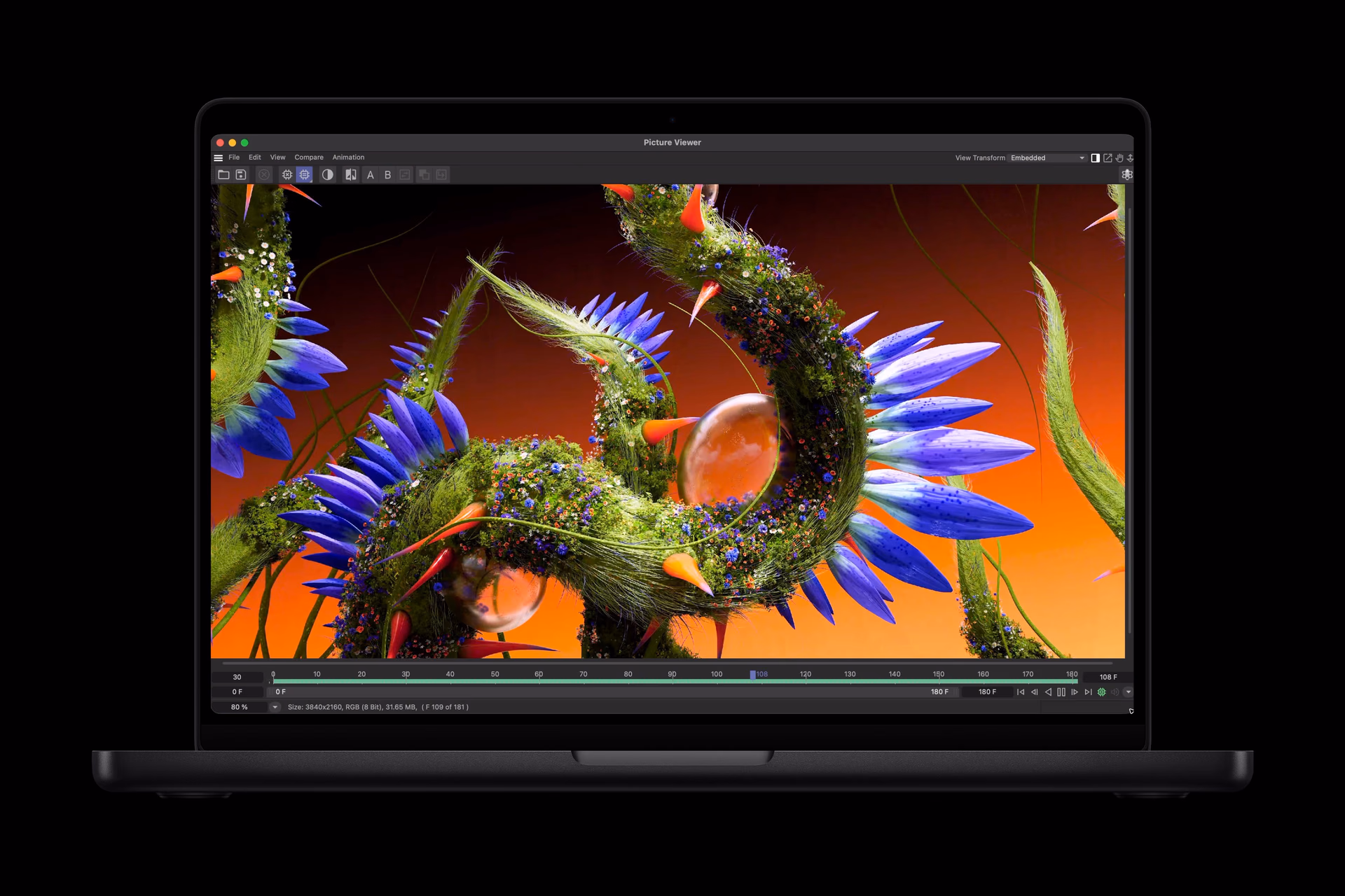 Three-dimensional scene of spiked creatures in Cinema 4D
