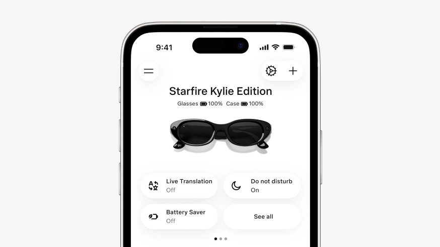 Meta AI app showing the connection with Starfire Kylie Edition