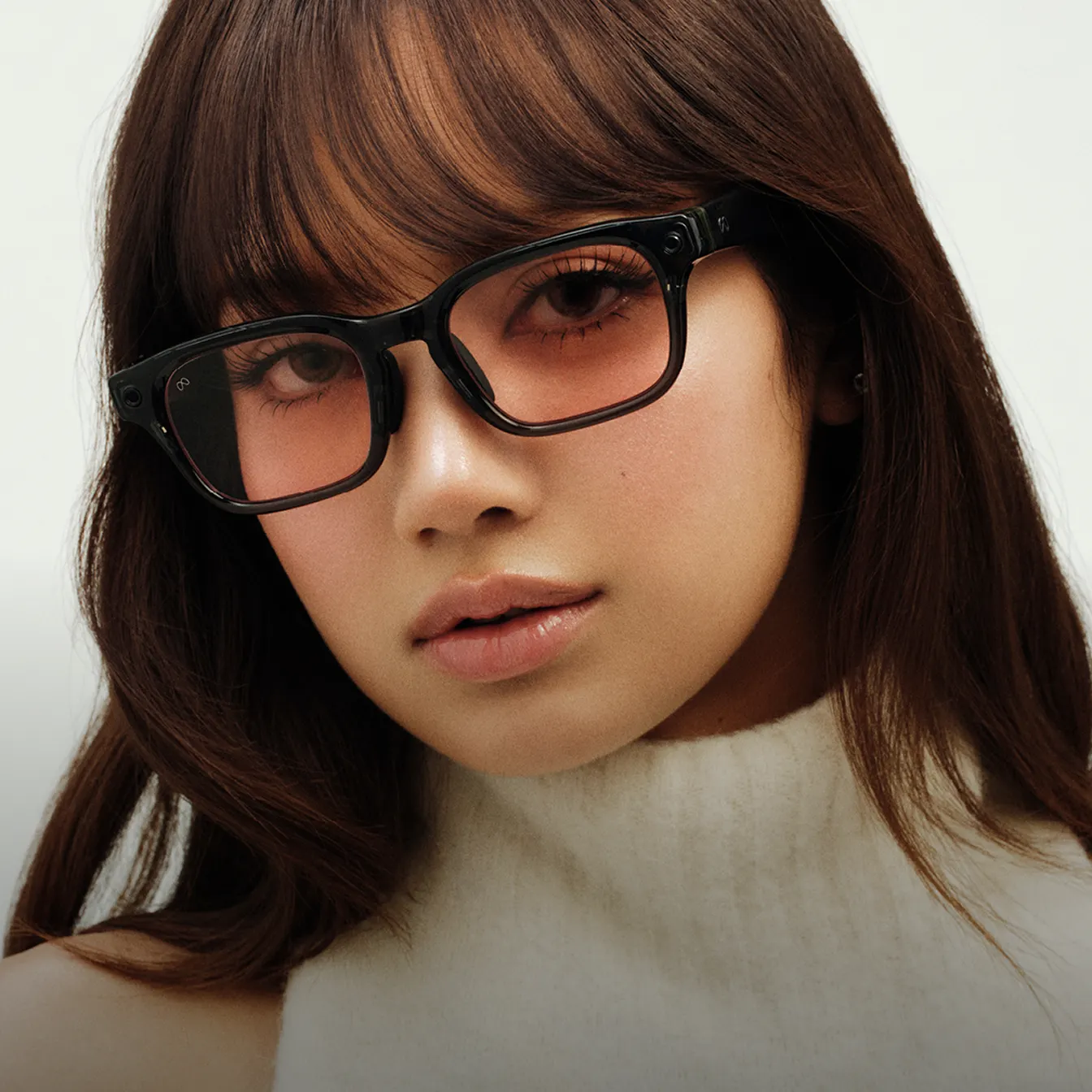 LISA wearing Meta Adventurer LISA Edition with Moonlit Sky frame and Blush lenses