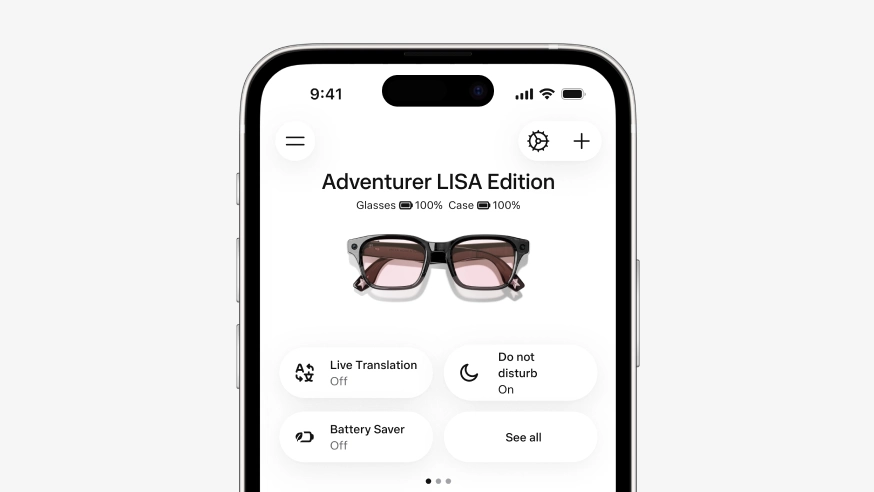 Meta AI app showing the connection with Meta Adventurer LISA Edition