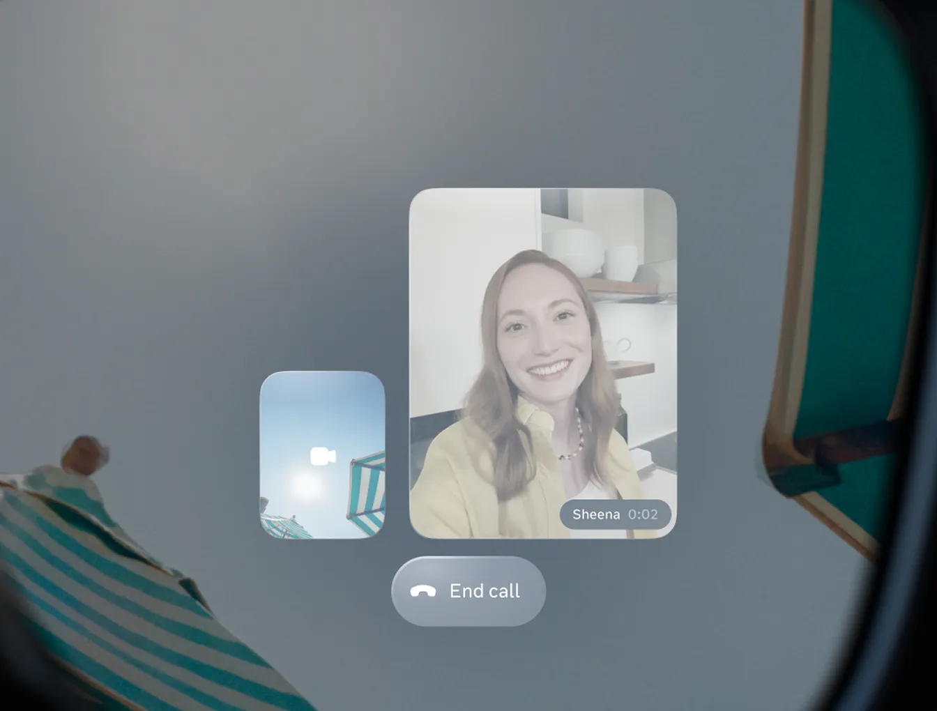 Hands-free video call made with Meta Ray-Ban Display