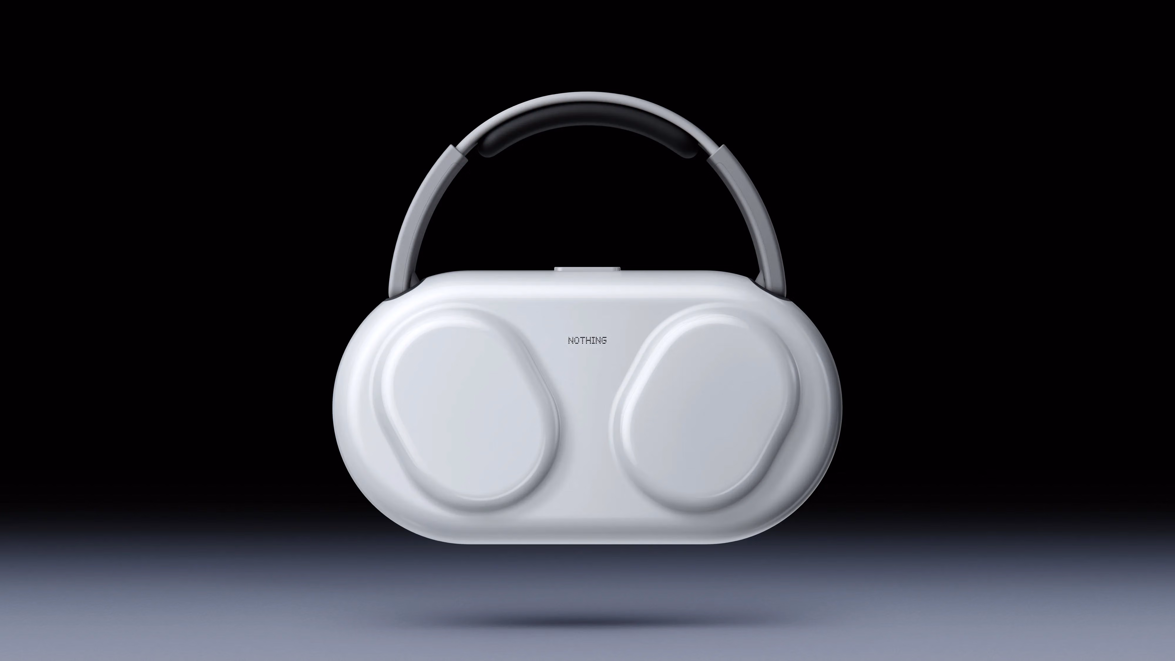 White hard case for the Headphone (1) Pro with a top handle