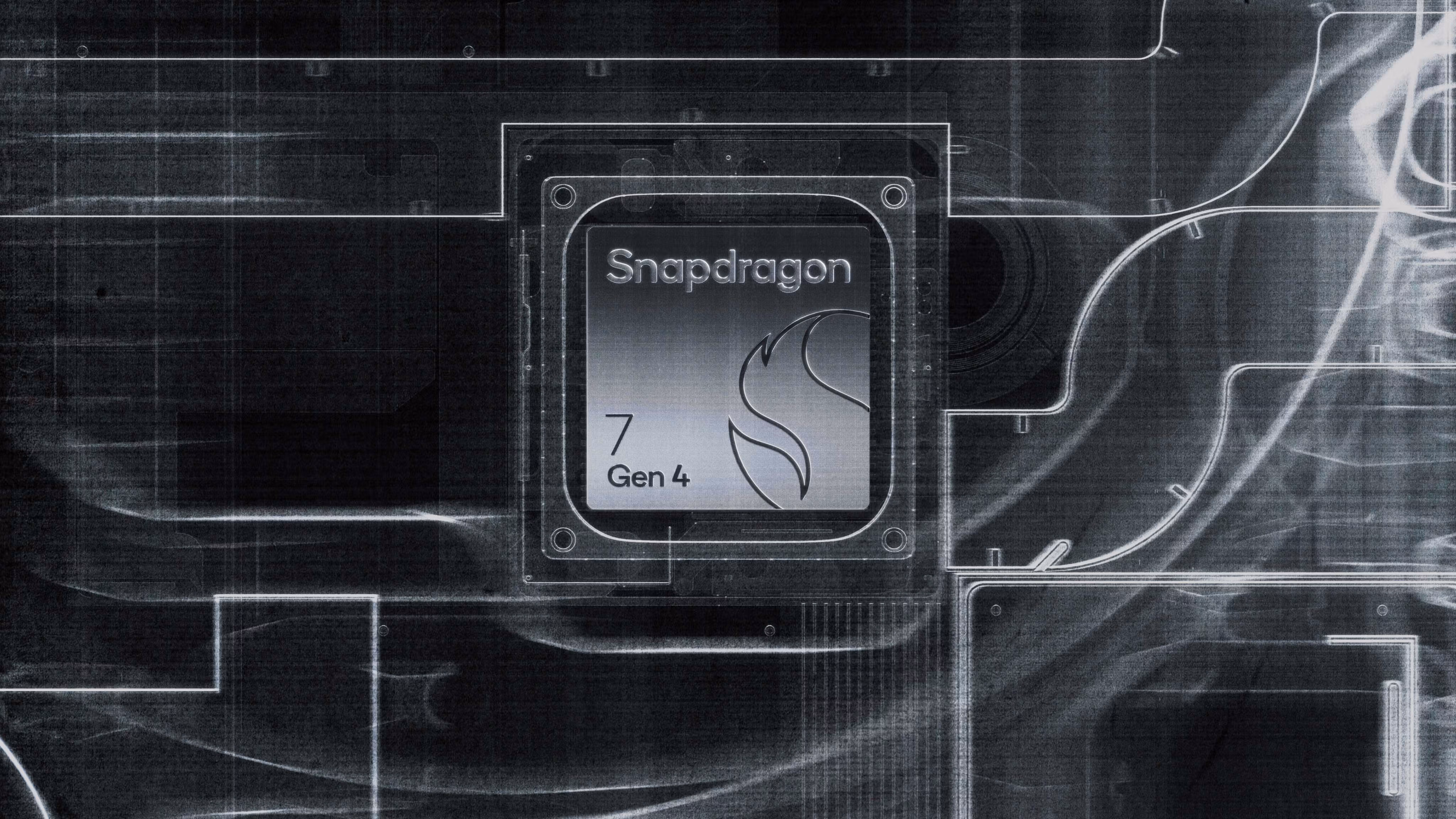 Render técnico del procesador Snapdragon 7 Gen 4 que equipa al Nothing Phone (4a) Pro