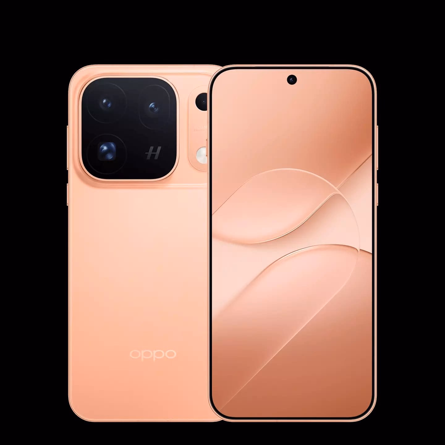 OPPO Find X10 Pro Max in Warm Orange, back and front