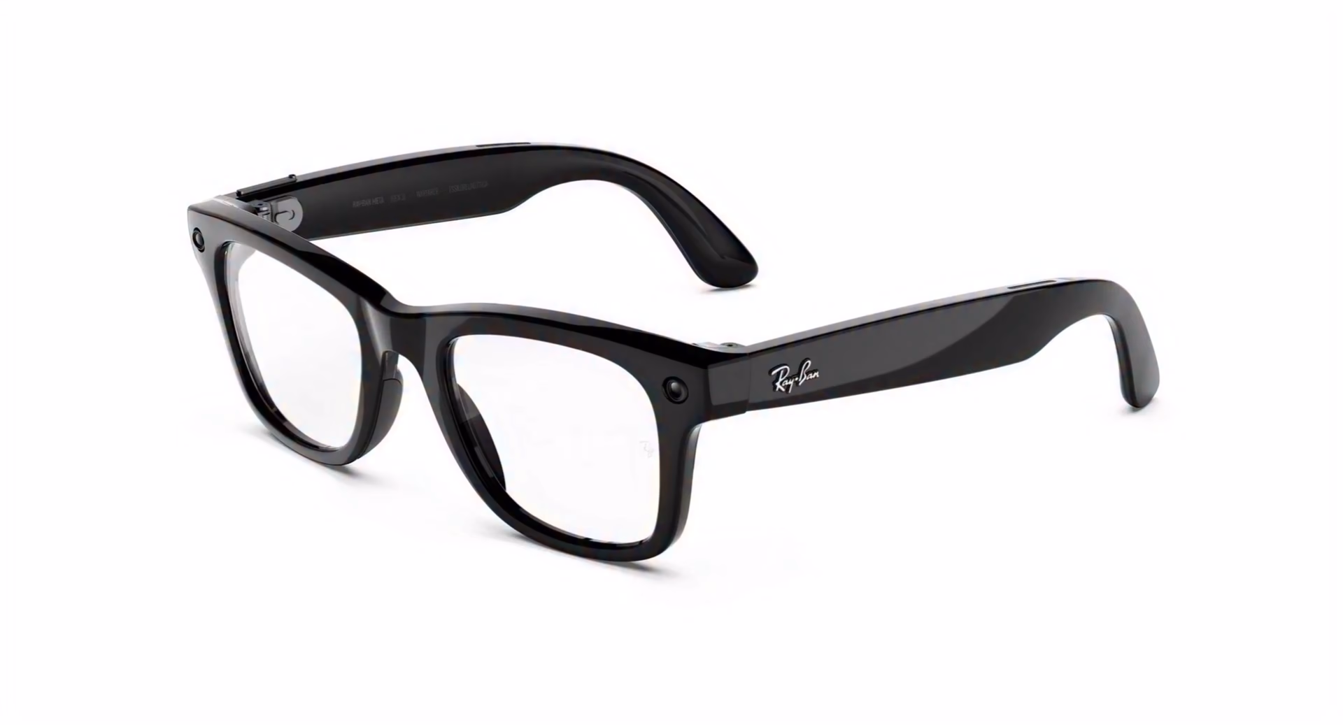 Ray-Ban Meta Gen 3 Wayfarer with black frame and clear lenses