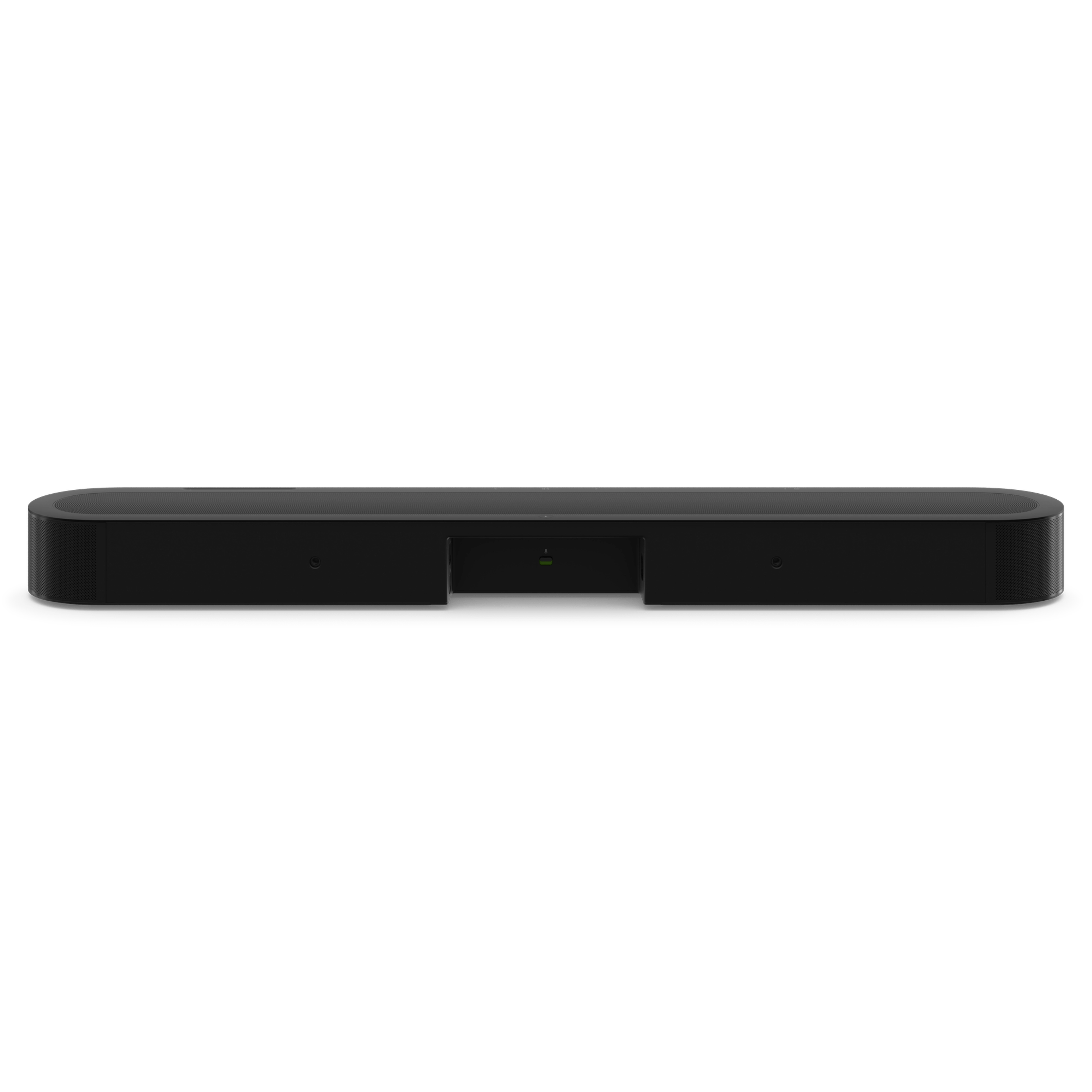 Rear view of the Sonos Beam Ultra in black with the central connection cutout